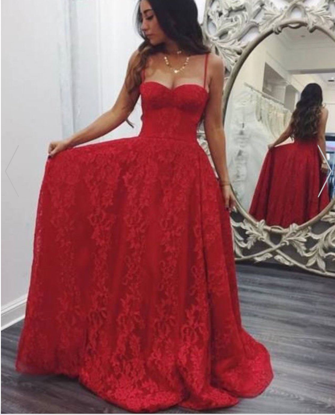 Red Lace Dresses Straps